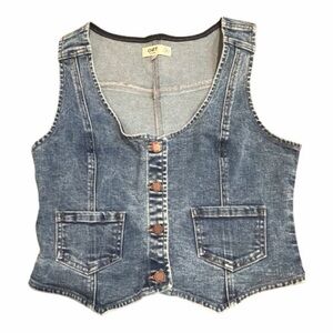 Oat New York Blue Denim Vest M